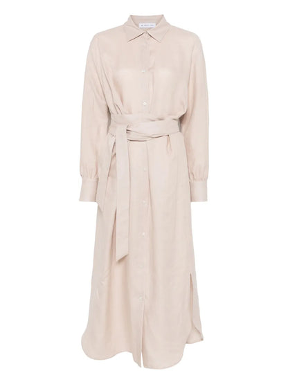 Linen Maxi Shirt Dress
