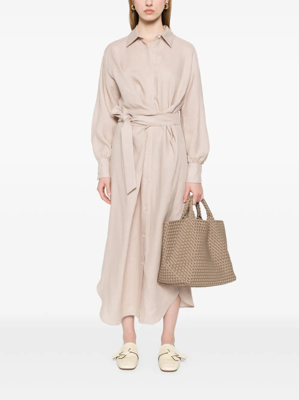 Linen Maxi Shirt Dress