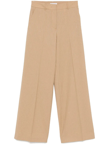 Sequinned Pinstripe Trousers
