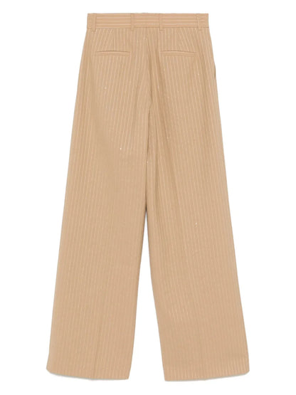 Sequinned Pinstripe Trousers