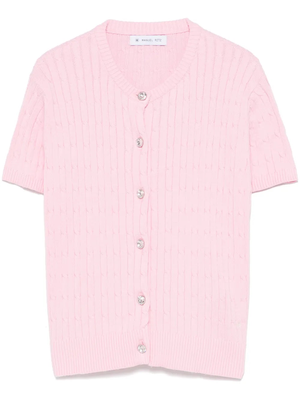 Cotton Short-Sleeve Cardigan