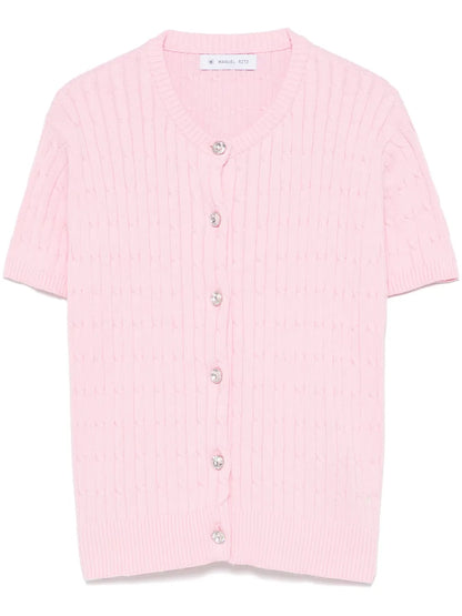 Cotton Short-Sleeve Cardigan