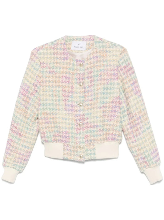 Houndstooth-Pattern Jacket
