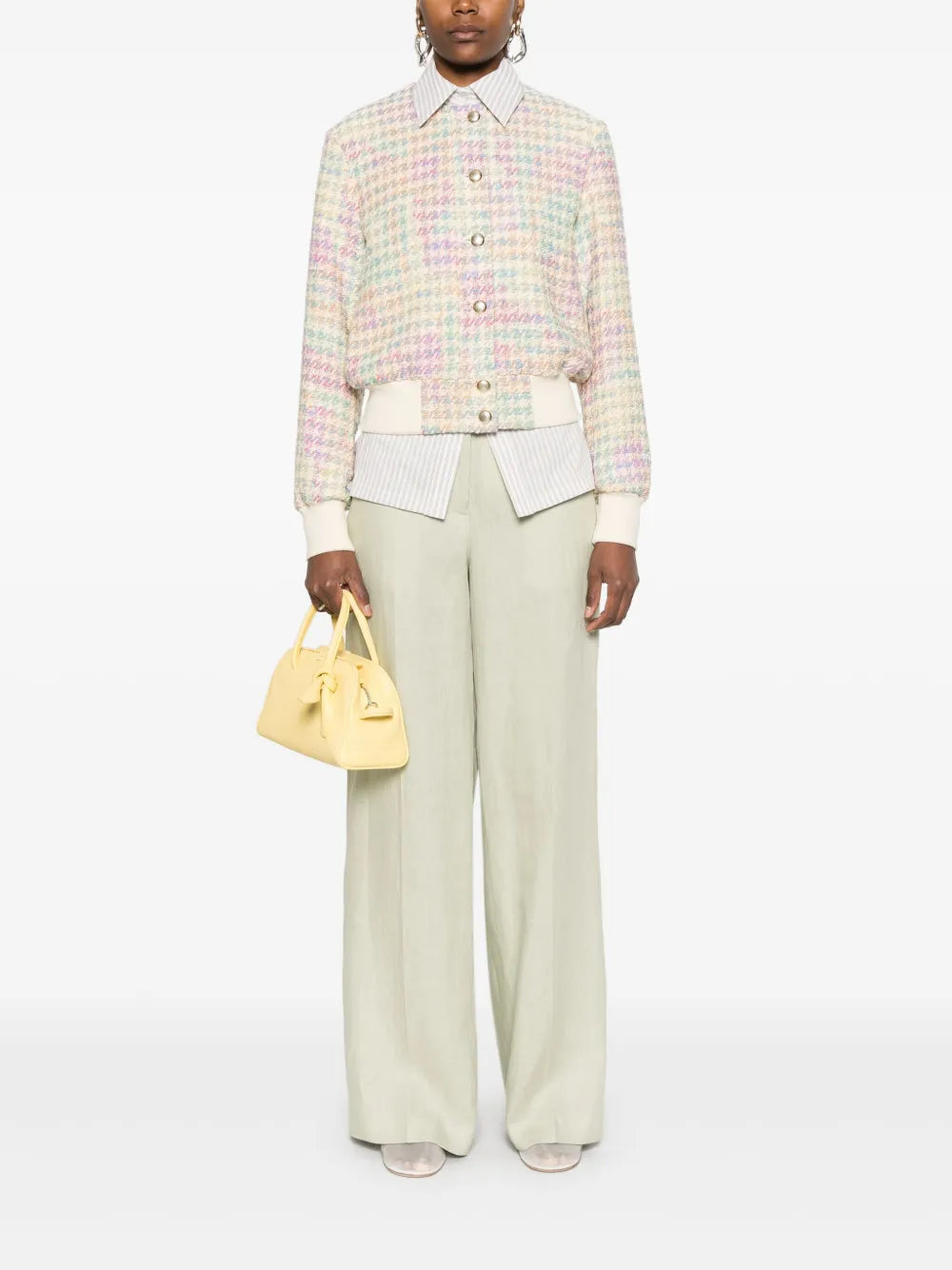 Houndstooth-Pattern Jacket