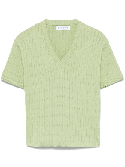 Cable-Knit T-Shirt