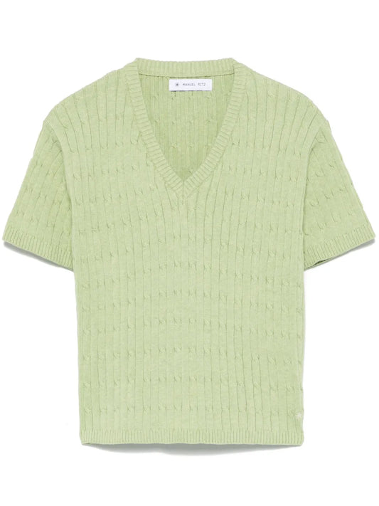 Cable-Knit T-Shirt
