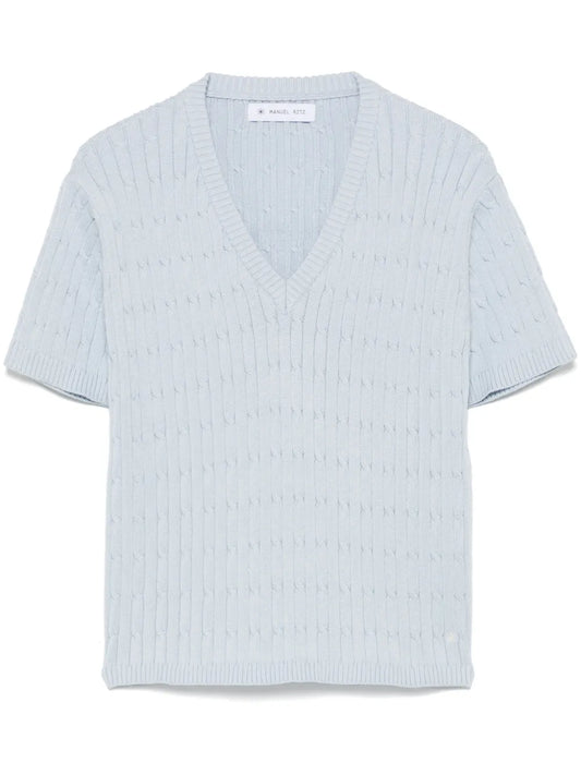 Cable-Knit T-Shirt
