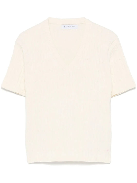 Cable-Knit T-Shirt