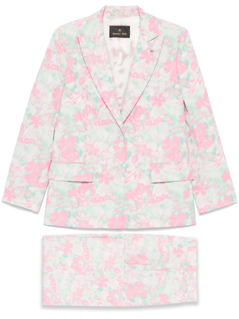 Floral-Print Suit
