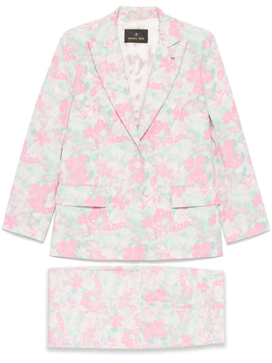 Floral-Print Suit