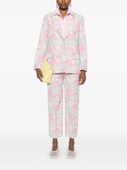 Floral-Print Suit