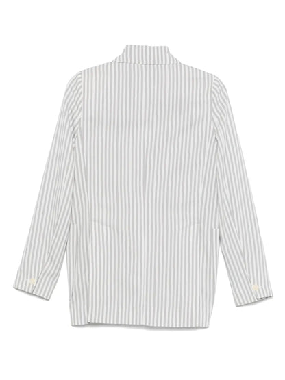 Double-Breasted Striped Blazer