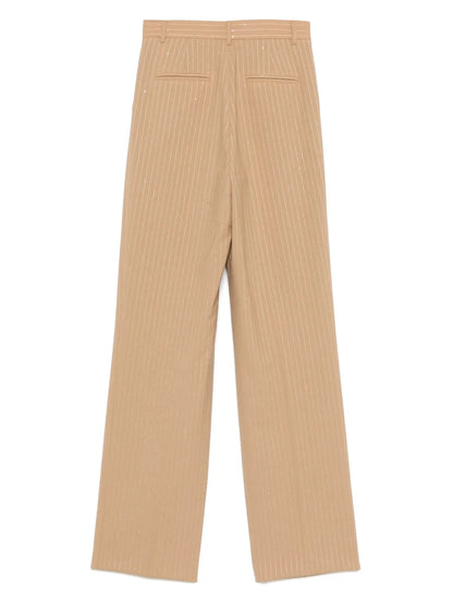 Sequinned Pinstripe Trousers