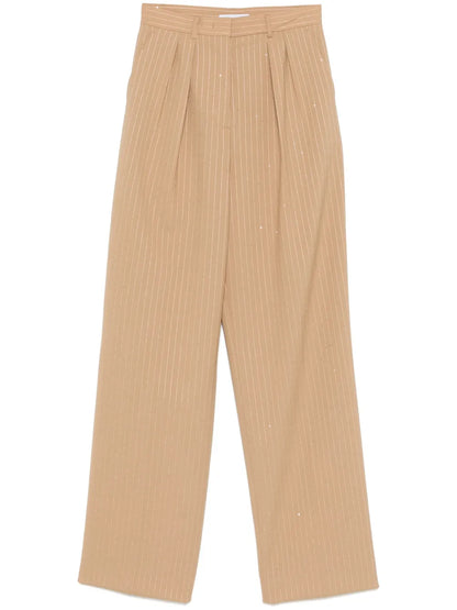 Sequinned Pinstripe Trousers