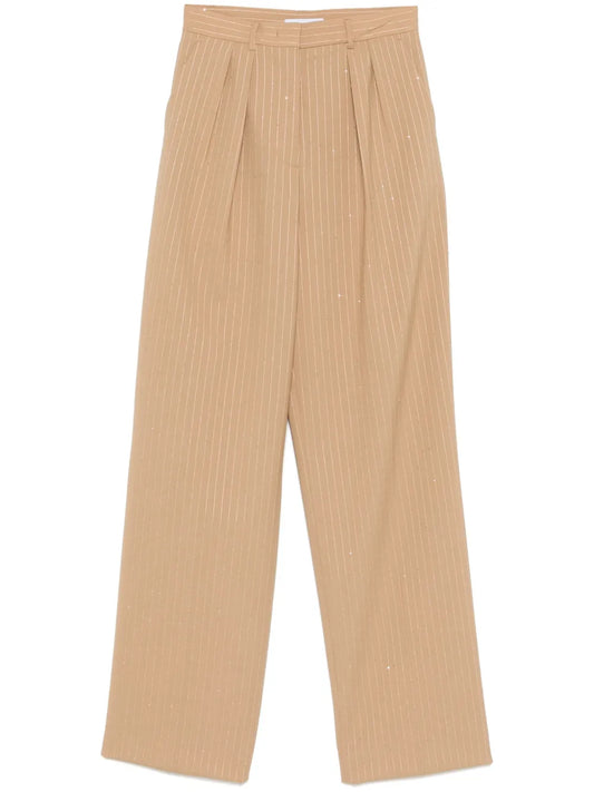 Sequinned Pinstripe Trousers
