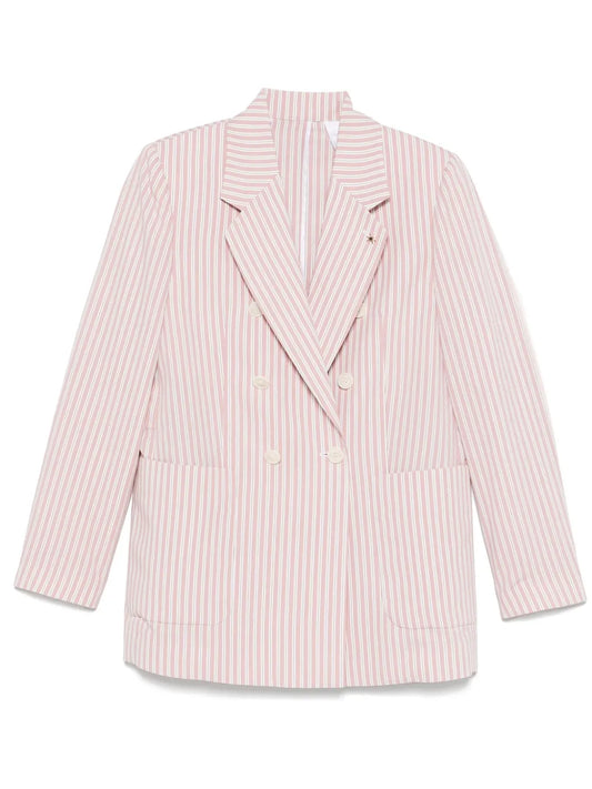 Double-Breasted Striped Blazer