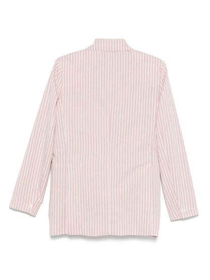 Double-Breasted Striped Blazer