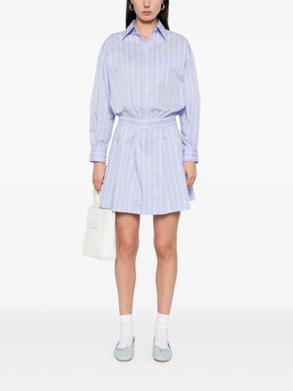 Striped Mini Shirt Dress