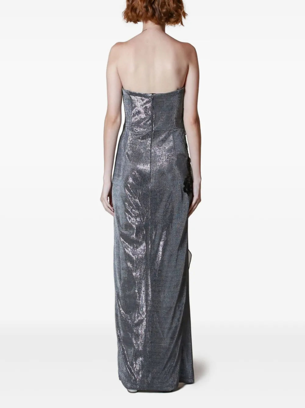 Lurex Strapless Gown