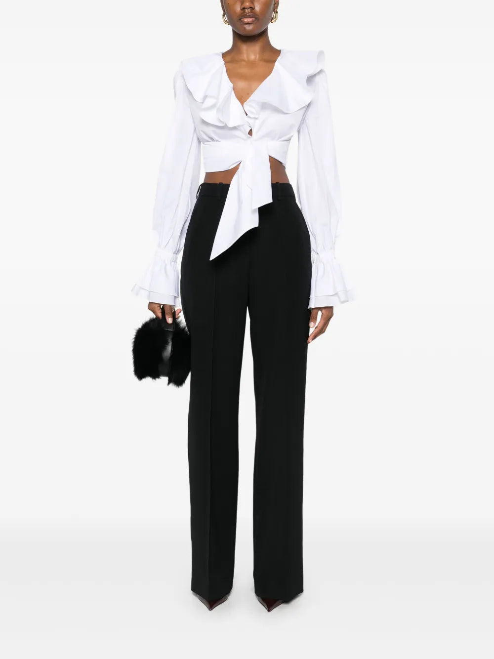 Tailored Grain De Poudre Trousers