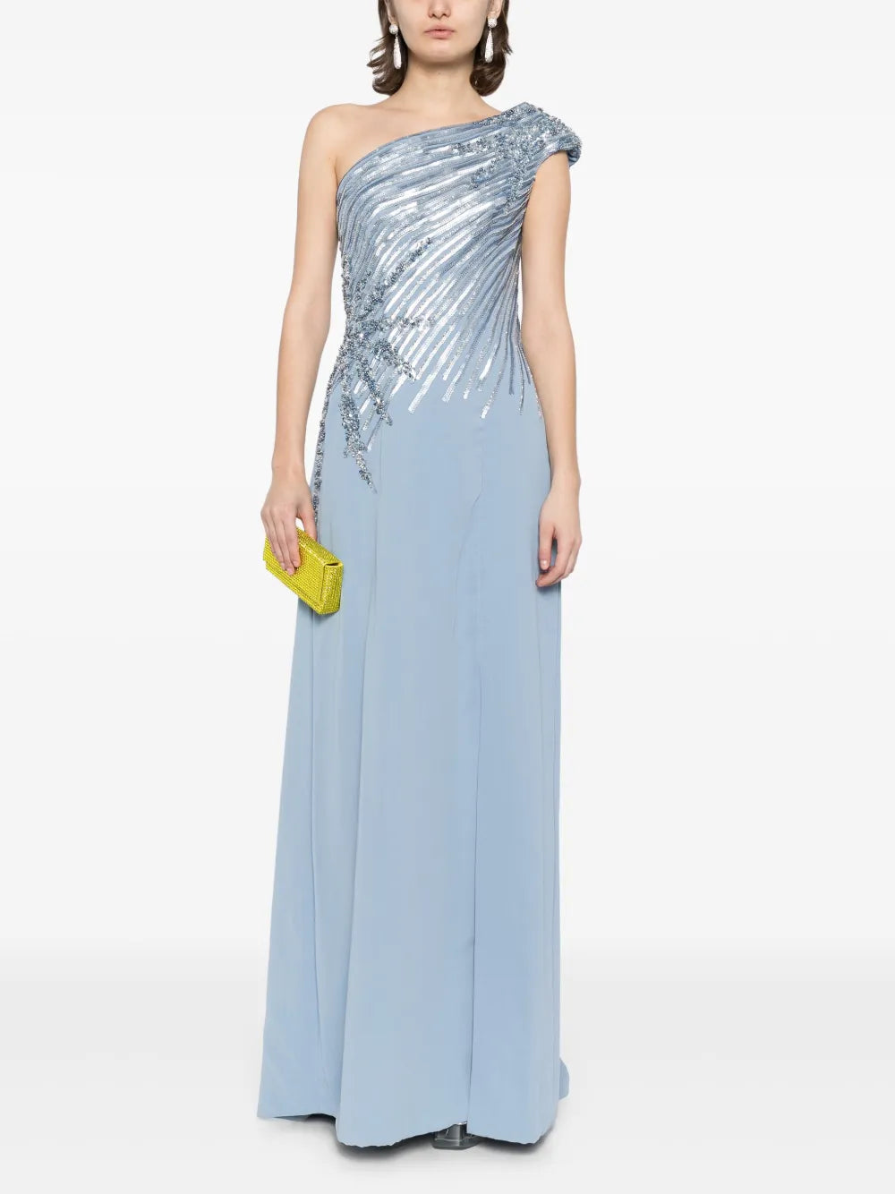One Shoulder Sequin Long Dress