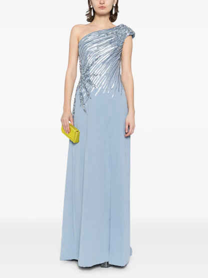 One Shoulder Sequin Long Dress