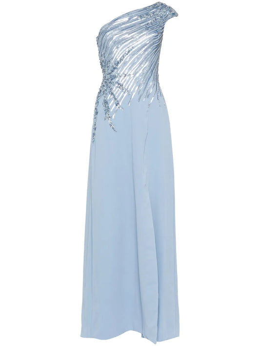One Shoulder Sequin Long Dress