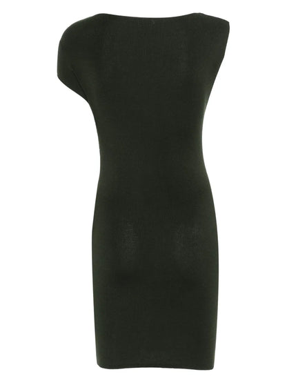 Asymmetric Knit Mini Dress