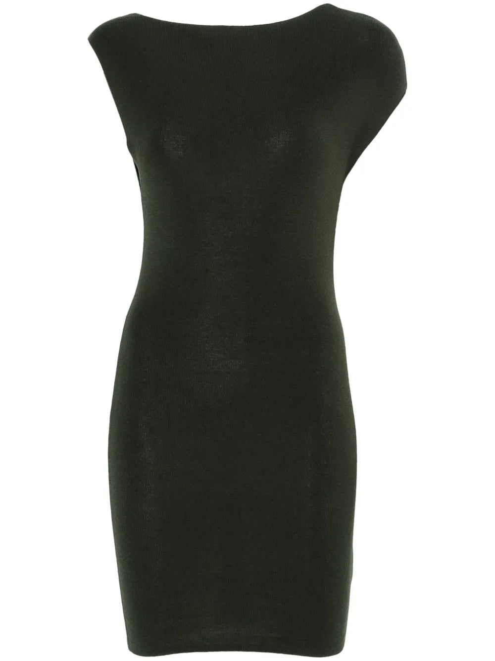 Asymmetric Knit Mini Dress