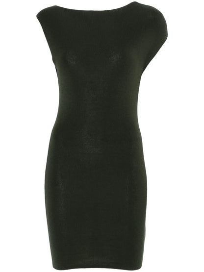 Asymmetric Knit Mini Dress