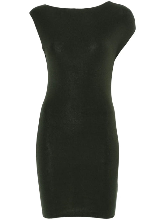 Asymmetric Knit Mini Dress