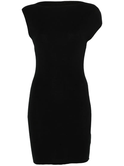 Asymmetric Knit Mini Dress