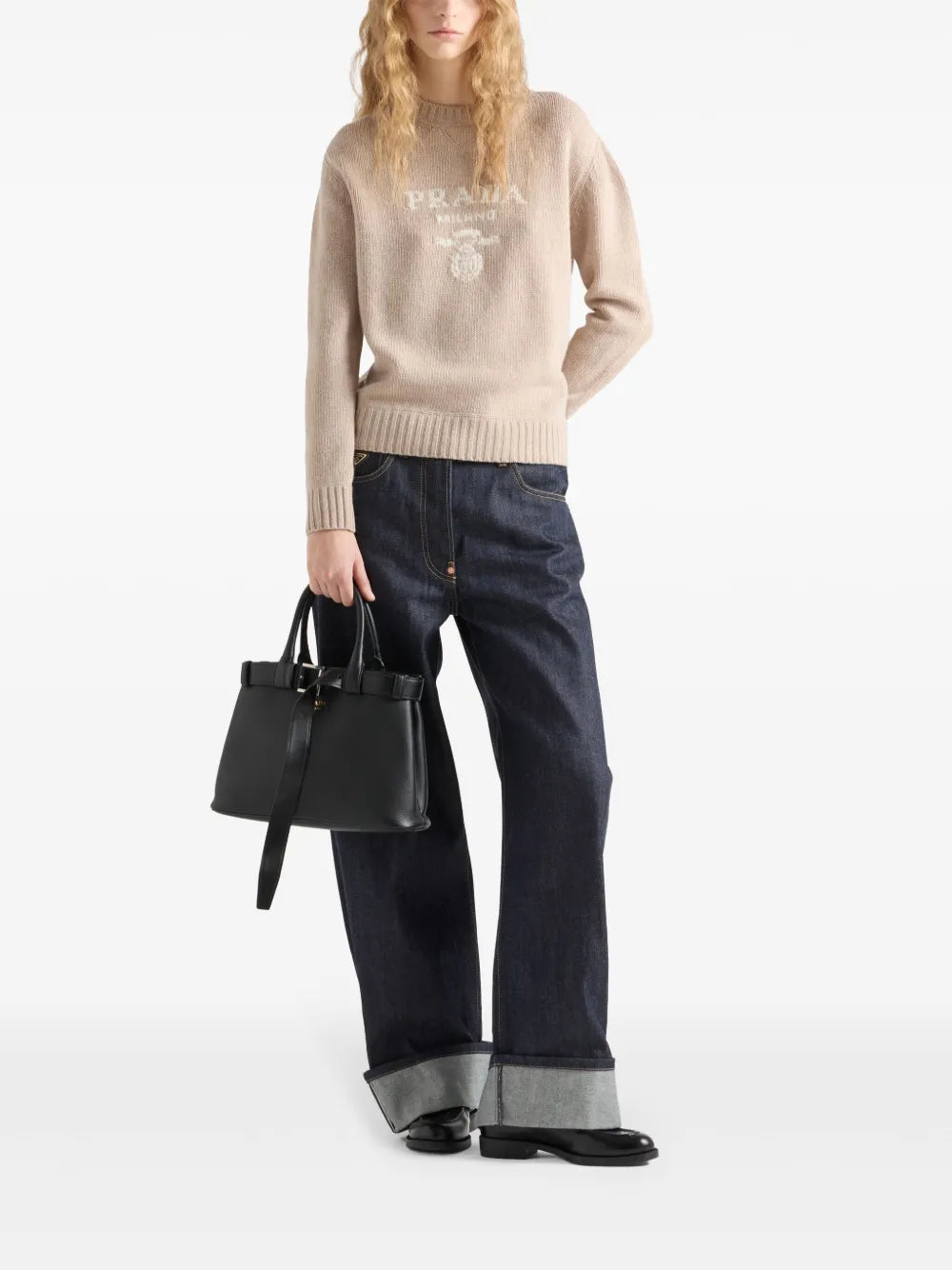 Logo-Jacquard Crew-Neck Sweater