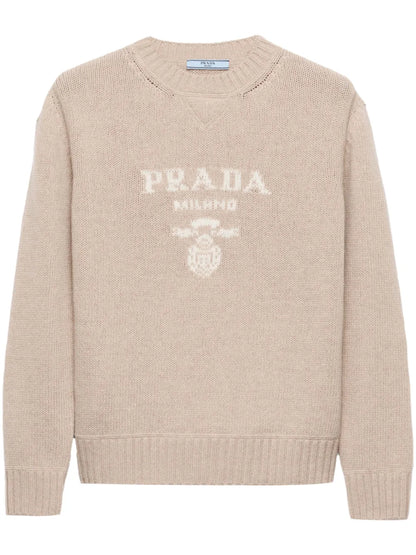 Logo-Jacquard Crew-Neck Sweater