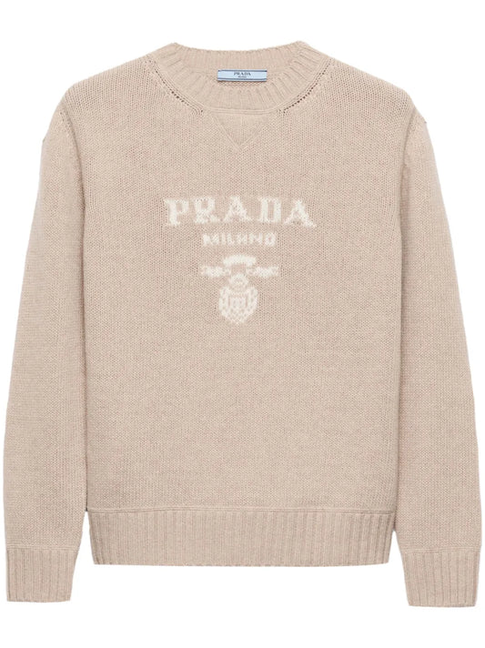 Logo-Jacquard Crew-Neck Sweater
