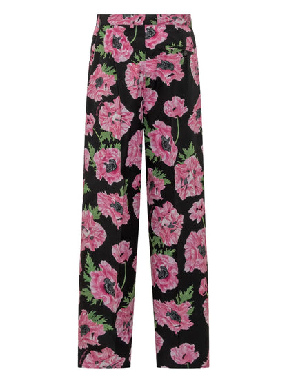 Floral-Print Trousers