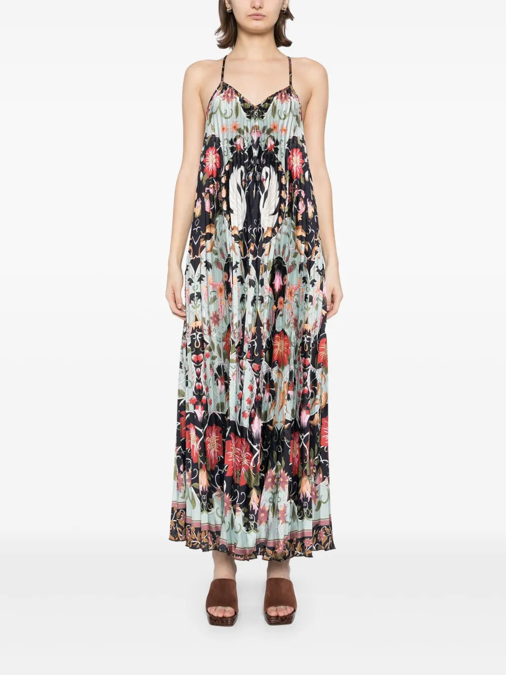 Pleated Sleeveless Dress