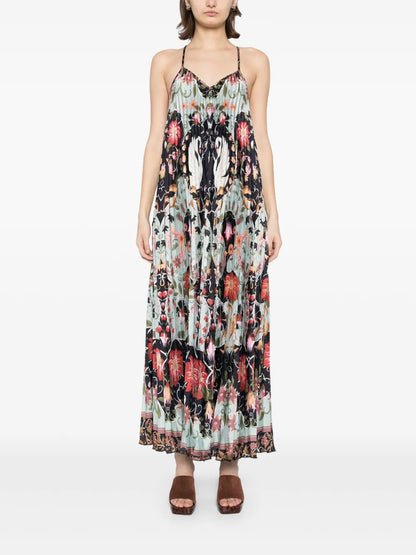 Pleated Sleeveless Dress