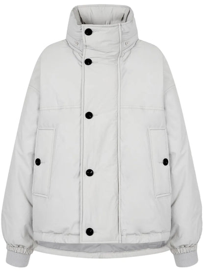 Detachable-Hood Down Jacket