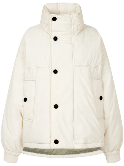 Detachable-Hood Down Jacket