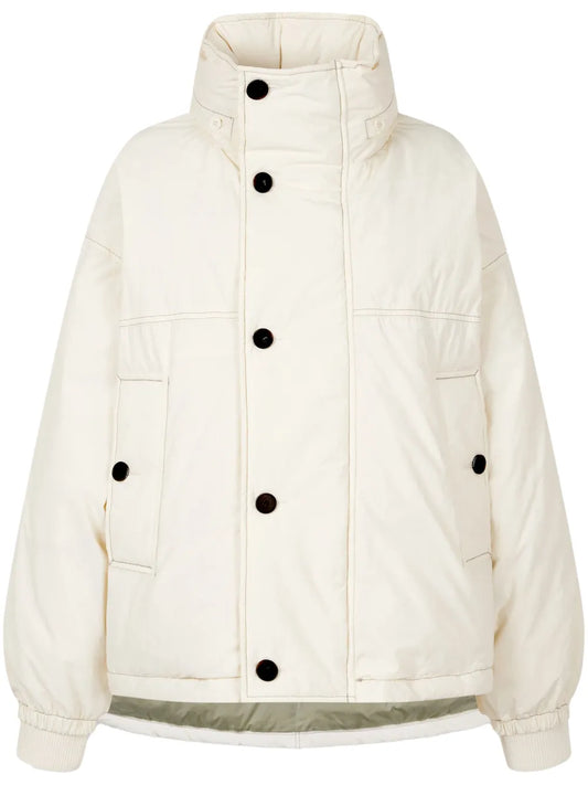 Detachable-Hood Down Jacket