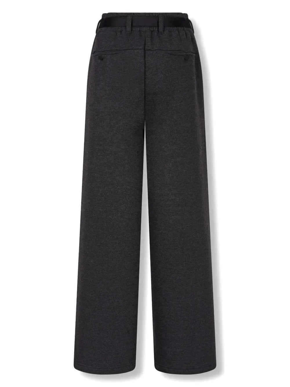 Belted French-Terry Trousers