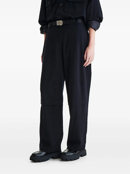 Wool Belted Trousers