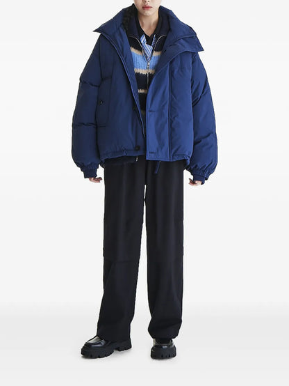 Detachable-Hood Puffer Jacket