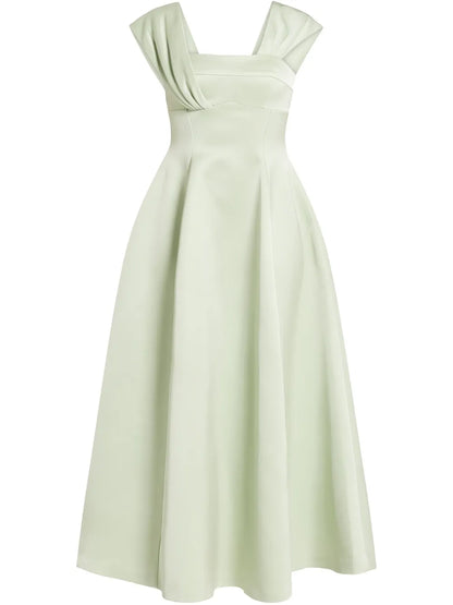 Draped-Detailing Midi Dress