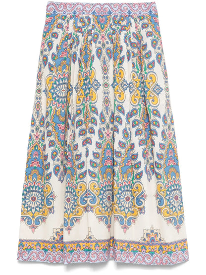 Paisley Midi Skirt