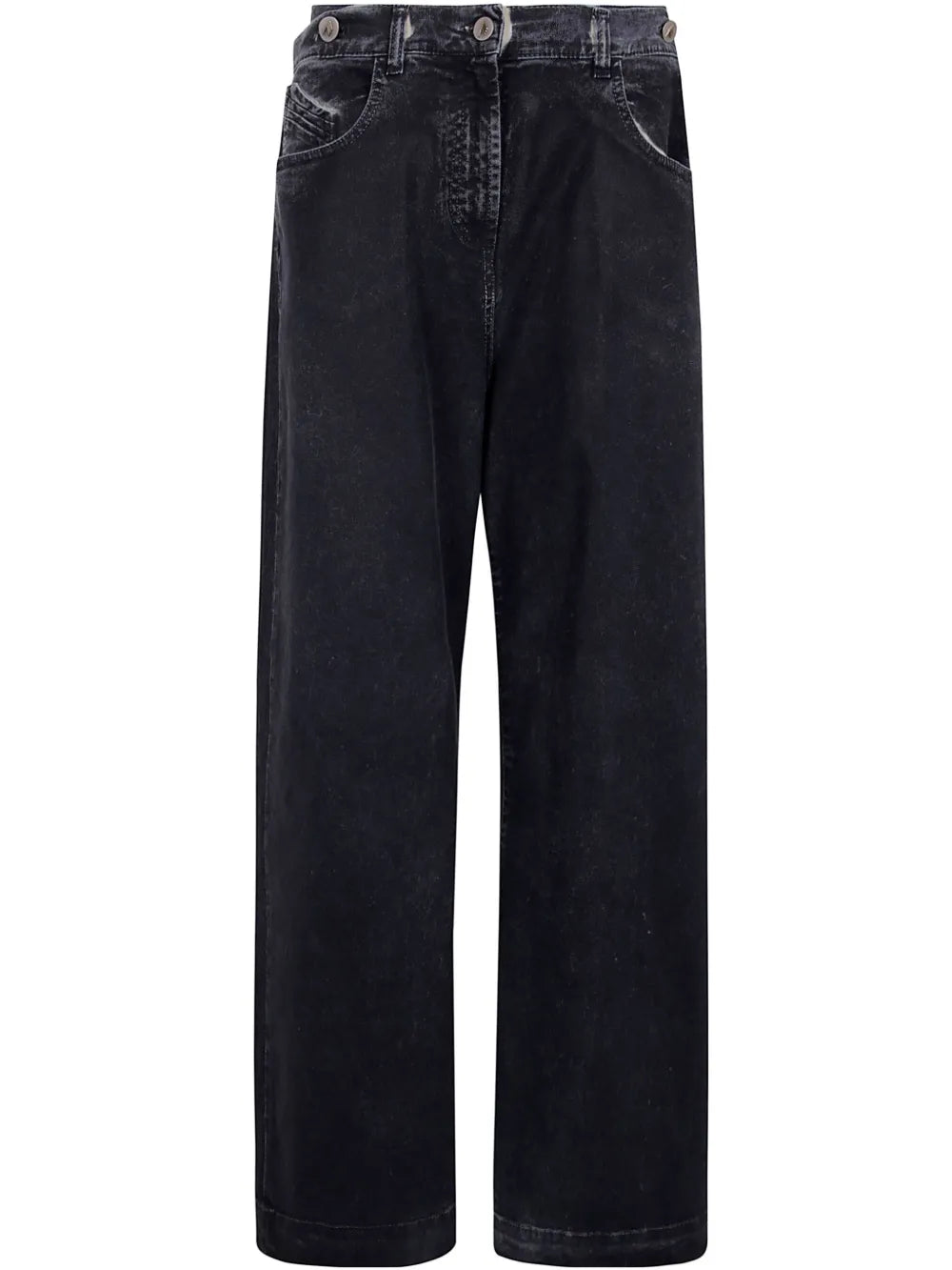 Double-Waistband Baggy Jeans