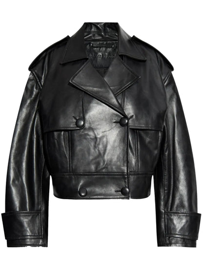 Cropped Leather Jacket