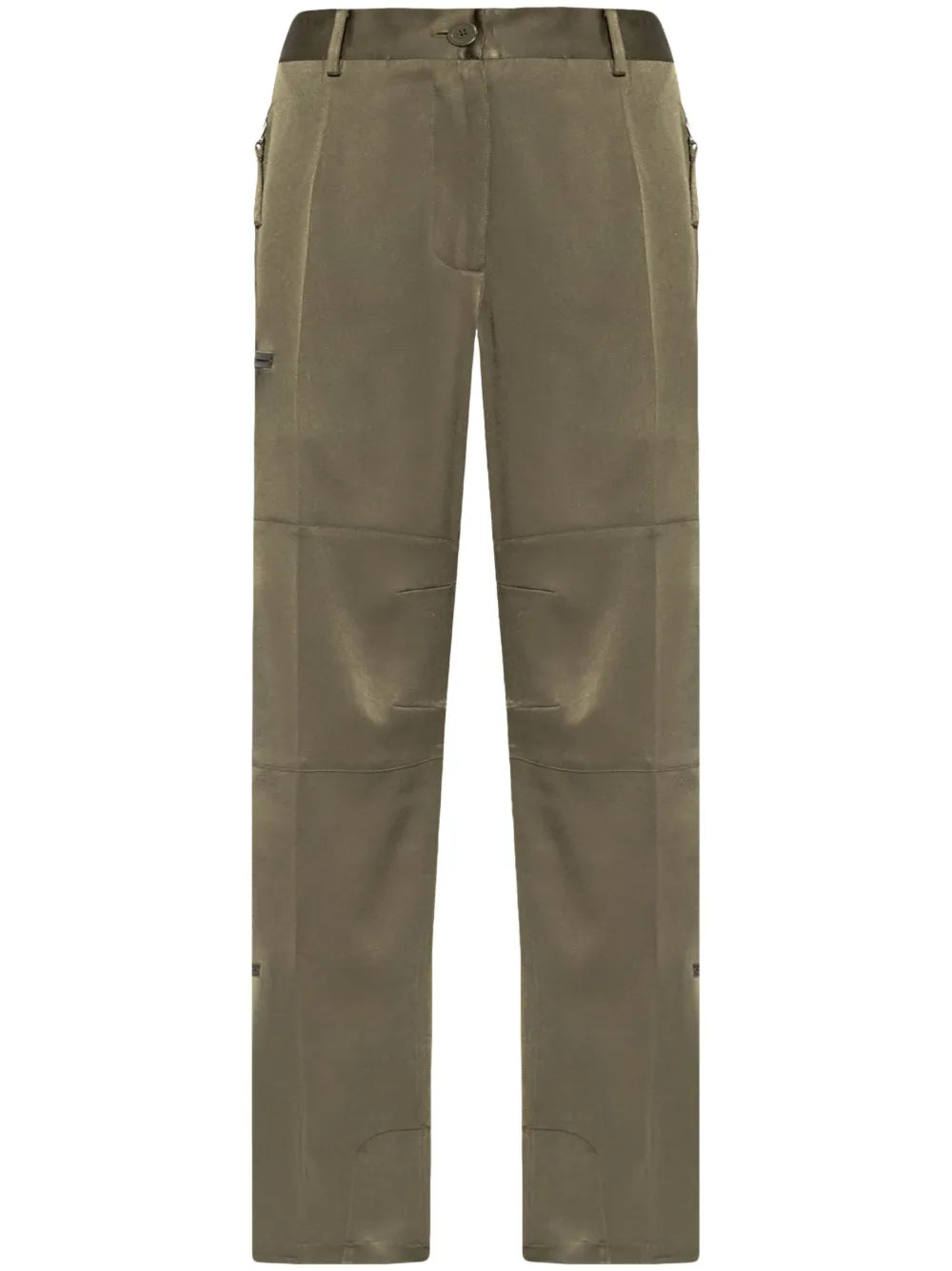 Satin Straight-Leg Trousers