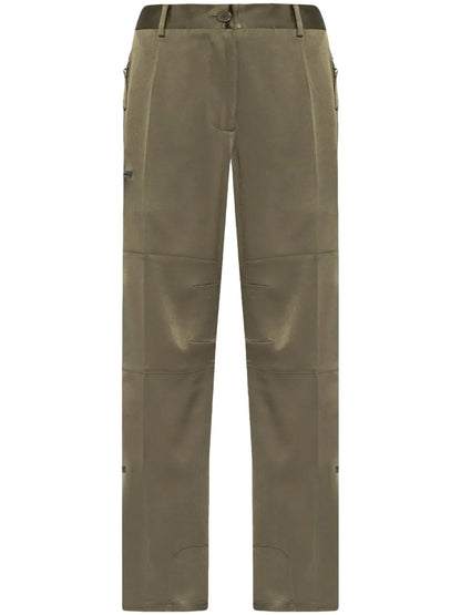 Satin Straight-Leg Trousers